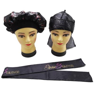 China Hair Beauty Silk Satin Designer Matching Hoods and Durags for Men Custom Logo for sale