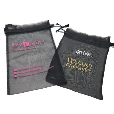 China Recyclable Popular High Quality Organza Drawstring Bags With Logo for sale