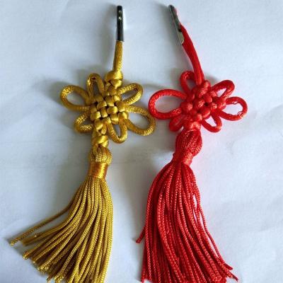 China Traditional Cheap Chinese Curtain Knot Tassels With Metal Clip for sale