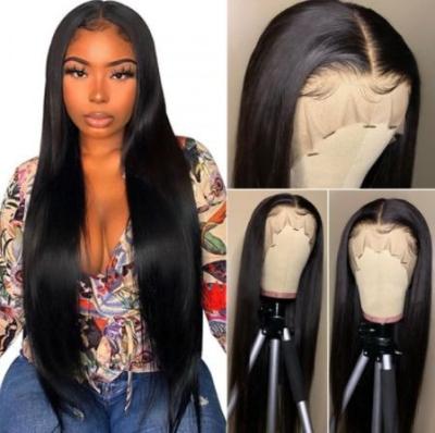 China Brazilian Human Hair 10-28inches 13x4 Lace Frontal 100% Lace Front Human Hair Wig for sale