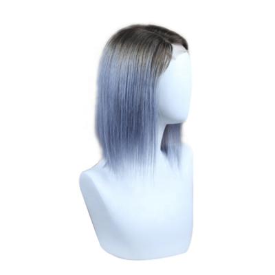 China Silky Straight Ombre 1B/Grey 4x4 Bob Straight Hair Wigs Wholesale Lace Frontal 100% Human Hair Wave Wigs for sale