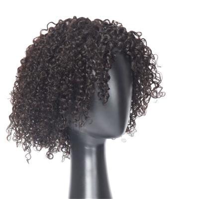 China New 16 Inches Afro Wave Hair Wigs 100% Raw Unprocessed Human Hair Short Afro Curly Curly Wig for sale