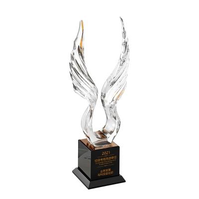 China Creative I Chinese Crystal Glass Trophy Suitable For China Manufacturer Exquisite Enterprise Awards for sale