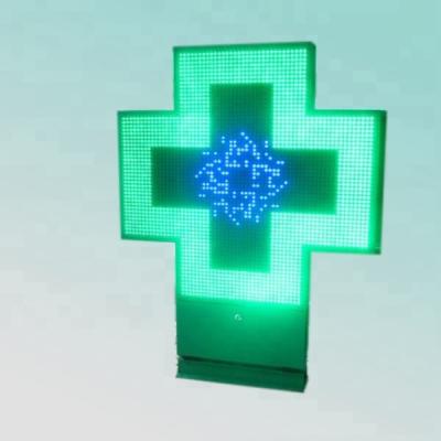 China CE Programmable 3D 1024X1024mm Double Side P16mm 3d Led Pharmacy Cross Display for sale