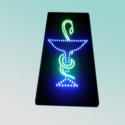 China Pharmacy CE RoHS Snap Snake Pull Switch 30x60cm Pharmacy Indoor Blue Green Led Cross Display for sale