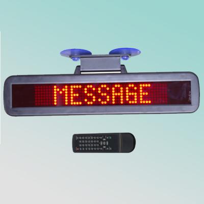 China CE 12volt LED English Red RoHS 7X48pixel p4.75mm Dot Matrix Indoor Automobile Signs 34(W)*11(H)*3(D)cm for sale