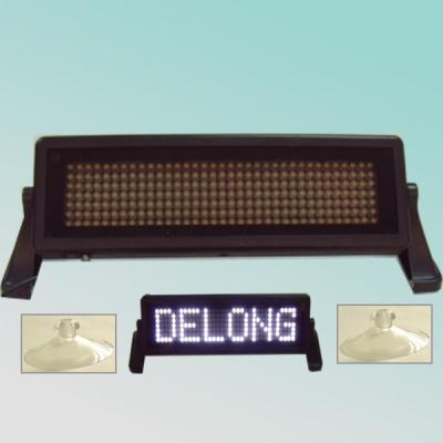 China CE RoHS 12v 7X35pixel White Semi-outdoor Programmable Message Electronic Scrolling Messaging Led Car Sign Board 76.2(H)*254(W)*20(D)mm for sale