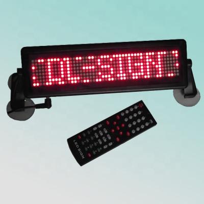 China CE RoHS Portable 8X48pixel 12V Programmable Mini P4.75mm Led Car Display 76.2(H)*254(W)*20(D)mm for sale