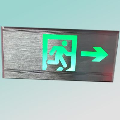 China Aluminum 35X16X2cm Emergency Led Direction Warning Sign / Led Emergency Exit Sign Running Man for sale