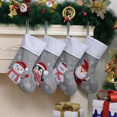 China Festival Decoration Selection Custom Design Merry Cotton Kid Christmas Stockings Luxury Christmas Stockings for sale