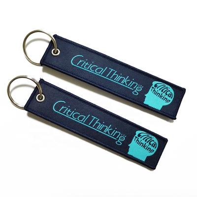 China New Fashion Custom Woven Key Chain Eco - Friendly Logo From China Embroidery Factory for sale