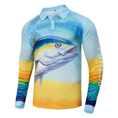 China Best Design Sublimation Printing Anti-UV Camouflage Fishing Shirts Men's Long Sleeve Outdoor Fishing Shirts for sale