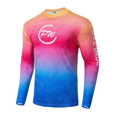 China Free Sample Breathable MTB Jersey Long Sleeve Mountain Bike Downhill Motocross Jerseys for sale