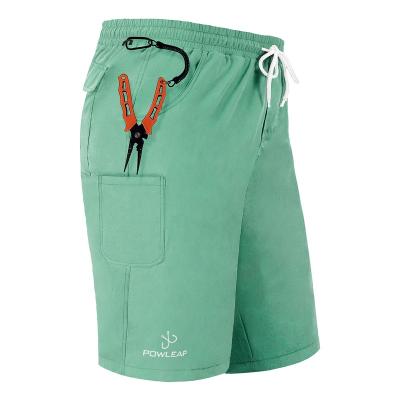 China Custom Anti-Wrinkle Mens Fishing Shorts Breather Cargo Hunting Shorts Multiple Pocket Shorts UV Protected Pants for sale