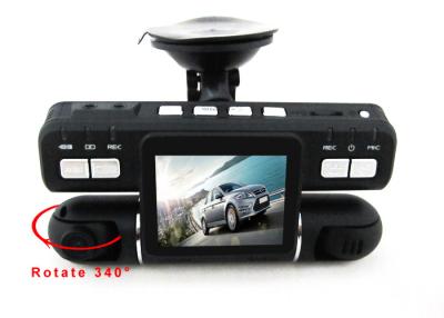 China 2.7” LCD Screen Hd Dvr Car Camera , Dual Rotatable Dash Camera System 340 Degree Wide Angle Lens for sale