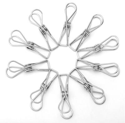 China Wholesale Modern Reliable Quality Non Slip Stainless Steel 201 Clothespin Clips For Drying Clothes for sale