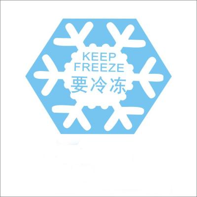 China Cold Resistant Custom Keep Cold Environment Stickers Cosmetic Or Fridge Ice Cream Storage Moisture Proof Sticker for sale