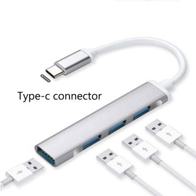 China Ultra Thin Type C 3.0 4-Port USB 3.0 Data Hub Usb Hub 4 In 1 Usb Hub 4 Ports Usb C Hub Product For Macbook for sale