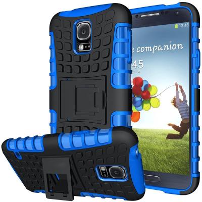 China Dual Layer Shockproof Shockproof Silicone Phone Case Cover Device With Kickstand Desginer Fashionable Men Phone Case For Samsung Galaxy S5 for sale