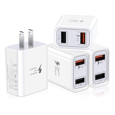 China Quick Dual Access Type QC 3.0 USB Wall Charger QC 3.0 Super Charge USB Wall Charger Fast Charging Dual C Charger for sale