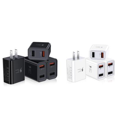 China Dual port type QC 3.0 fast charger QC 3.0 super charge usb wall charger new c fast charge 3.0 usb wall charger dual c for sale