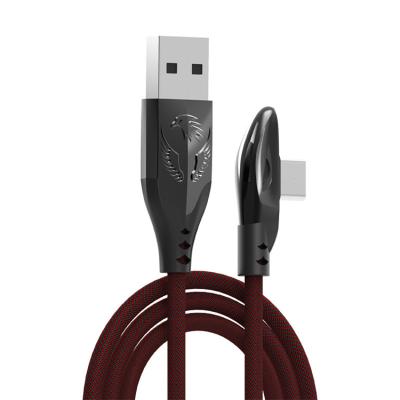 China Wholesale Cheap Nylon Braided Mobile Phone USB Aluminum Alloy Data Cable Elbow USB Fast Charging Cable Type C Cable Zinc Alloy for sale