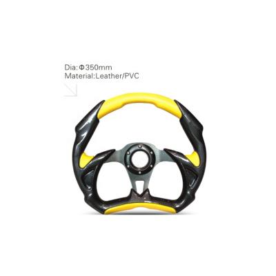 China Hot Sale Leather/PVC Car Modified Cool PVC Leather Steering Wheel Cover Universal 350mm for sale