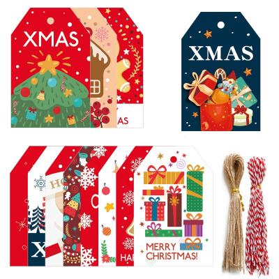 China Europe Christmas Tree Tags Gift Holiday Card Gift Box Decoration Merry Christmas Tag for sale