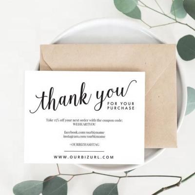 China Custom Business Logo Bulk Thank You Card for Your Purchase for sale