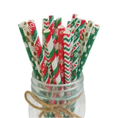 China Custom Eco Friendly Disposable Paper Drinking Straws Disposable Biodegradable Durable Straw for sale