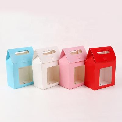 China Creative Recycled Materials White Card Candy Packaging Bag Flip Cover Simple Kraft Paper Bag for sale