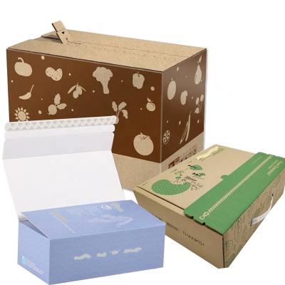 China Recycled Materials Recycle Strong Cardboard Cardboard Corrugated Paper Boxes Packing Shipping Carton for sale