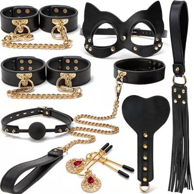 China Japanese bdsm bondage costume fetish adult SM products 8pcs/set erotic sexy sex toy SM cosplay bdsm japanese bondage costume adult game for couples erotic games for sale