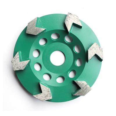 China Nonferrous Metal Grade Product Abrasive Stone Cup Grinding Diamond Wheel Arrow Segmented Diamond Cup Grinding Wheel For Polishing Concrete for sale