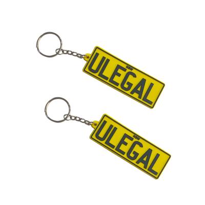 China 2D Custom Emboss Logo Soft PVC Key Chain High Quality Personalized Printing PVC Soft Key Chain for sale