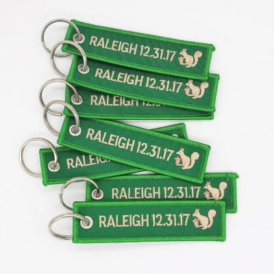 China 2022 Embroidery Good Quality Custom Key Chain China Manufacturer Handmade Motel Keychain for sale