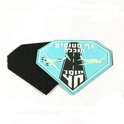 China high quality custom shape israeli 3d patch for mens shirts low price 3d pvc rubber patch for sale