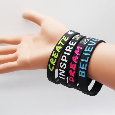 China Customizable Religious Glow Hand Band Silicone Bracelets Wristbands Wristbands Glow In The Dark Wrist Band for sale