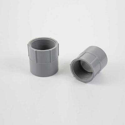 China Injection PVC Hose Wire Thread PVC Pipe Fitting Plastic Fitting Round Standard Adapter for sale