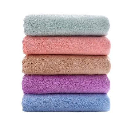 China Hot Selling Super Absorption Microfiber Coral Velvet Face Towels QUICK DRY for sale