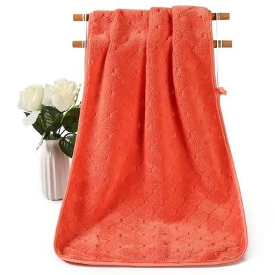 China Sustainable Wholesale Soft Extra Large Velvet Terry Coral Bath Towels For Bath Hand Face Spa Microfiber Bath Towel for sale