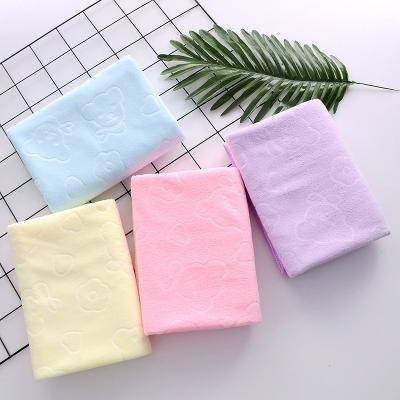 China Sustainable Coral Fleece Quick Dry Home Bath Towels Thickened Microfiber Bath Towel for sale