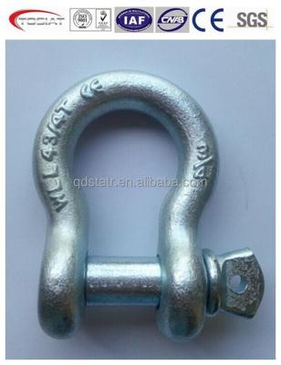 China Carbon Steel HDG Or Electro Galvanized Shackle Screw Bow Type Or Bolt Type for sale