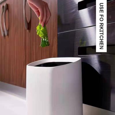 China Cheapest Home Waste Bin Designs Viable European Container Plastic Waste Bin Waste Bin Kitchen Bathroom Waste Bin Set 2 for sale