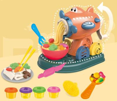 China Develop Children's Intelligence RTS OEM ODM 5 Colors DIY Airplane Noodles Machines Pasta Children Color Mud Clay Toys Set Non Toxic Playdough For Kids for sale