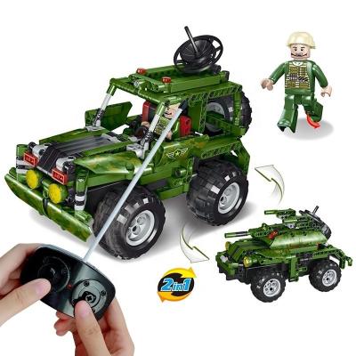 China Wholesale Electronic Toy RTS OEM ODM 346pcs 3.7V 4CH 2.4G 2 In 1 Car Remote Control Blocks Set Stem Building Toy Blocks DIY Bricks Car for sale