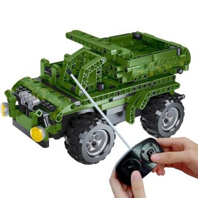 China Wholesale Electronic 499pcs 3.7V 4CH 2.4G Toy RTS 2 in 1 Remote Control RC Car with USB Cable Stem DIY Brick Building Car for sale