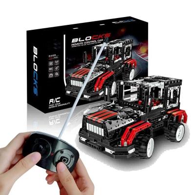 China Electronic Remote Control Building Blocks Toy Electrical Car Set 3.7V 4CH Mini Blocks Cars Toy RTS 503pcs RC Bricks Set for sale