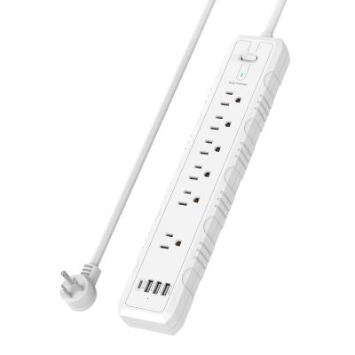 China SL-806SD-3A1C APC Convenient Surge Protector Long Power Strip for sale