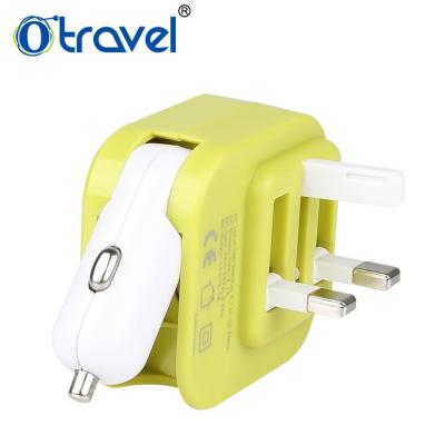 China Otravel SL-608 dual USB qc3.0 mobile phone car charger and wall phone charger, fast car usb charger for usb device for sale